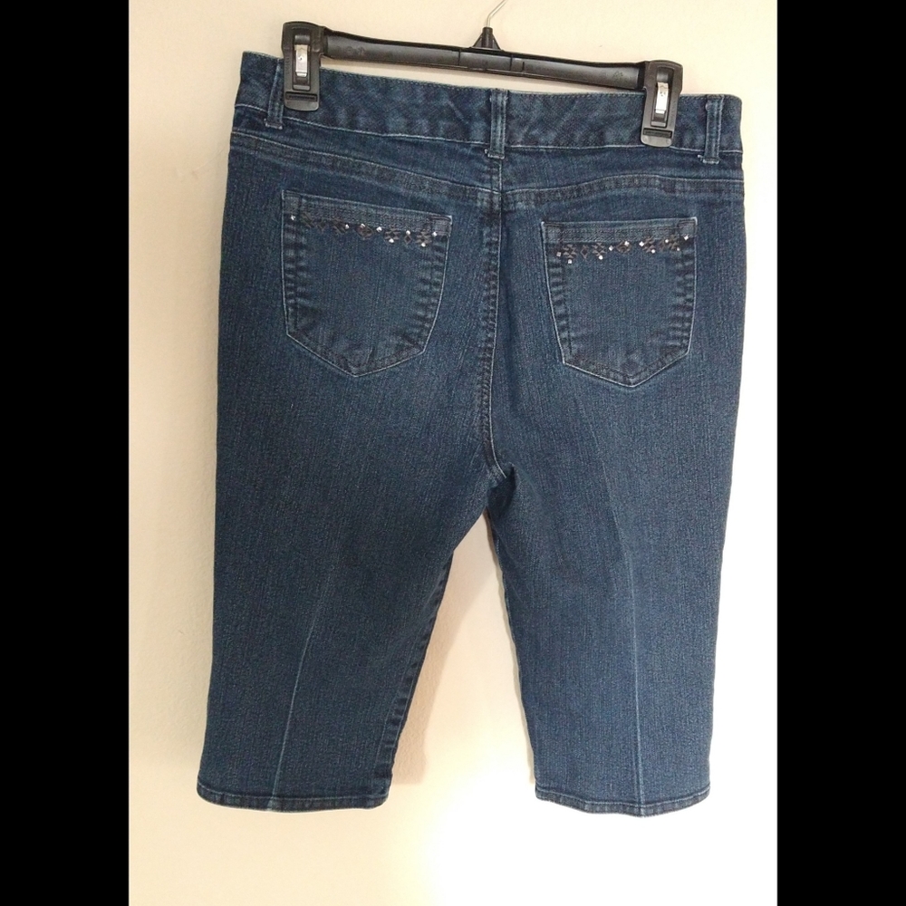 Gloria Vanderbilt Brianna Capri jeans for women 12p studded embellished - Picture 4 of 7